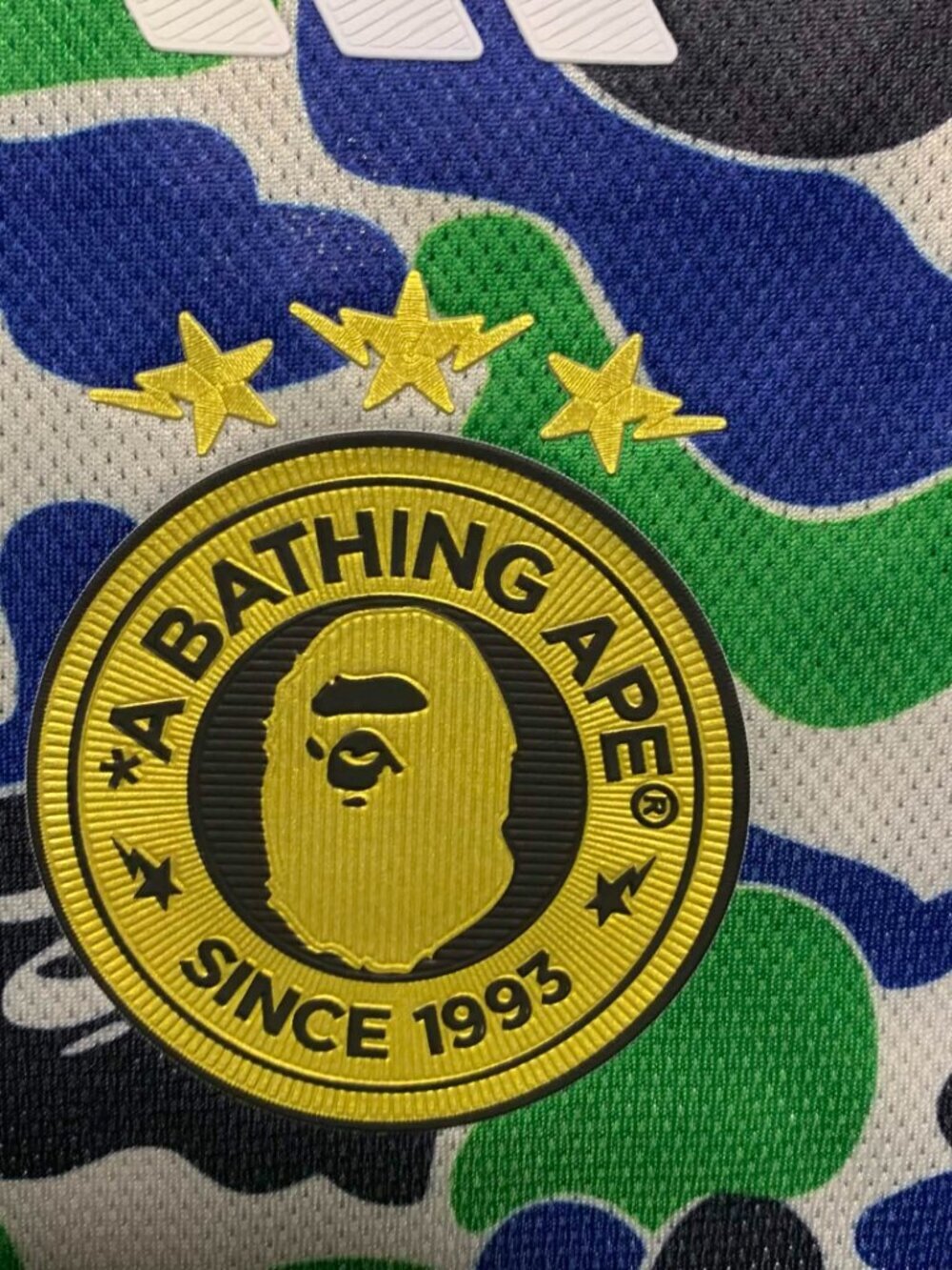 Adidas x A Bathing Ape BAPE ABC Camo Soccer Jersey NWT Men's Medium Blue Green B - Picture 5 of 5